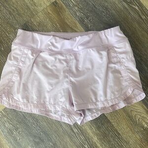 Athleta Run With It shorts in light lavender